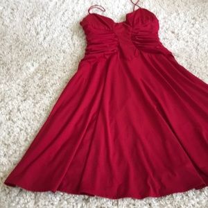 Red cocktail dress
